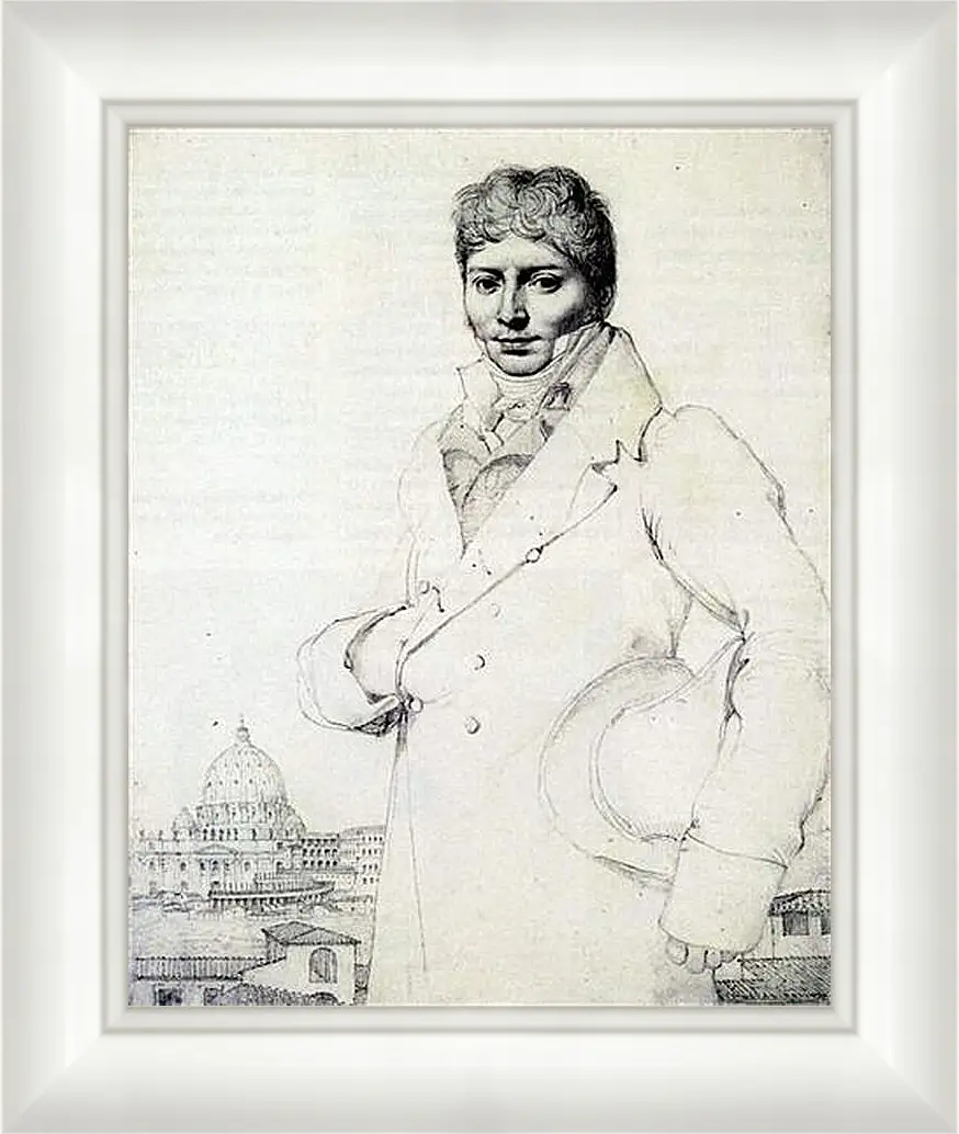 Картина в раме - Portrait of Dr. Jean Louis Robin. Жан Огюст Доминик Энгр