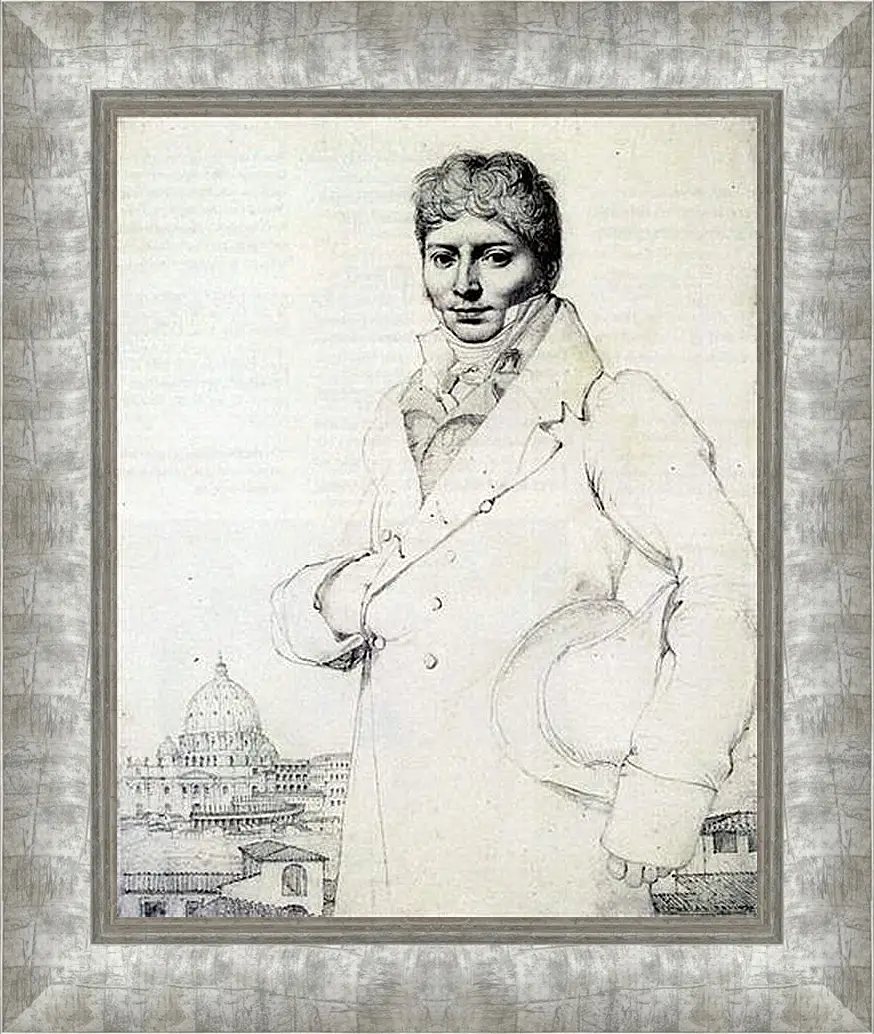 Картина в раме - Portrait of Dr. Jean Louis Robin. Жан Огюст Доминик Энгр