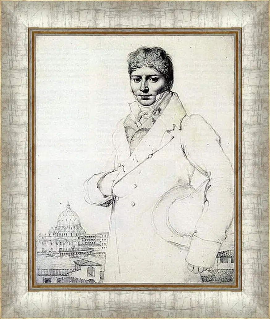 Картина в раме - Portrait of Dr. Jean Louis Robin. Жан Огюст Доминик Энгр
