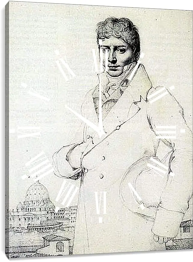 Часы картина - Portrait of Dr. Jean Louis Robin. Жан Огюст Доминик Энгр