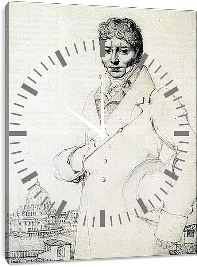 Часы картина - Portrait of Dr. Jean Louis Robin. Жан Огюст Доминик Энгр