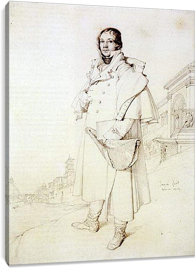 Постер и плакат - Portrait of Charles Francois Mallet. Жан Огюст Доминик Энгр
