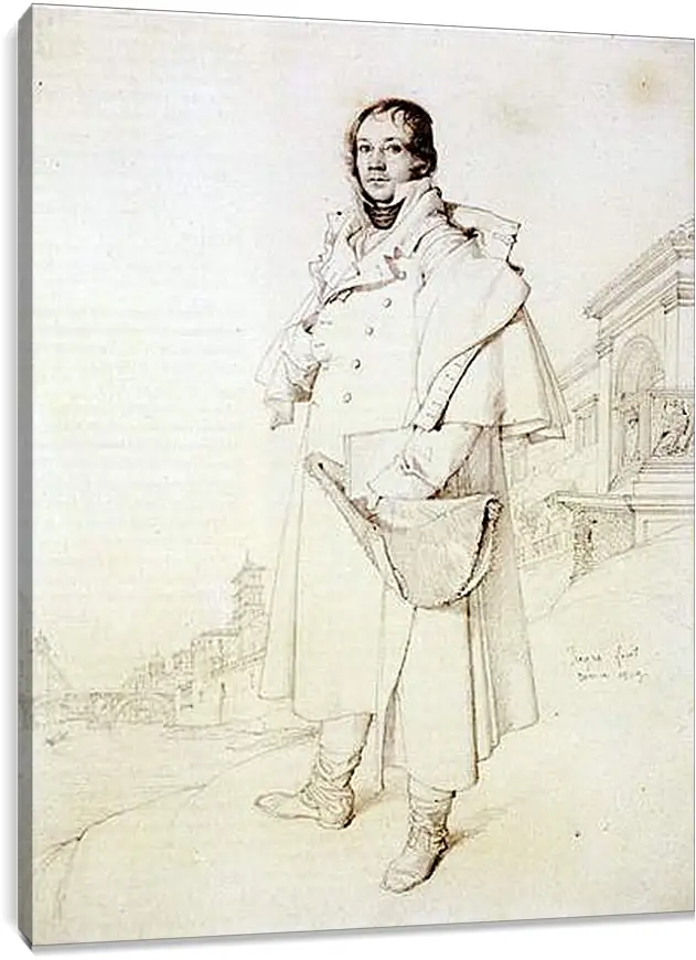Постер и плакат - Portrait of Charles Francois Mallet. Жан Огюст Доминик Энгр