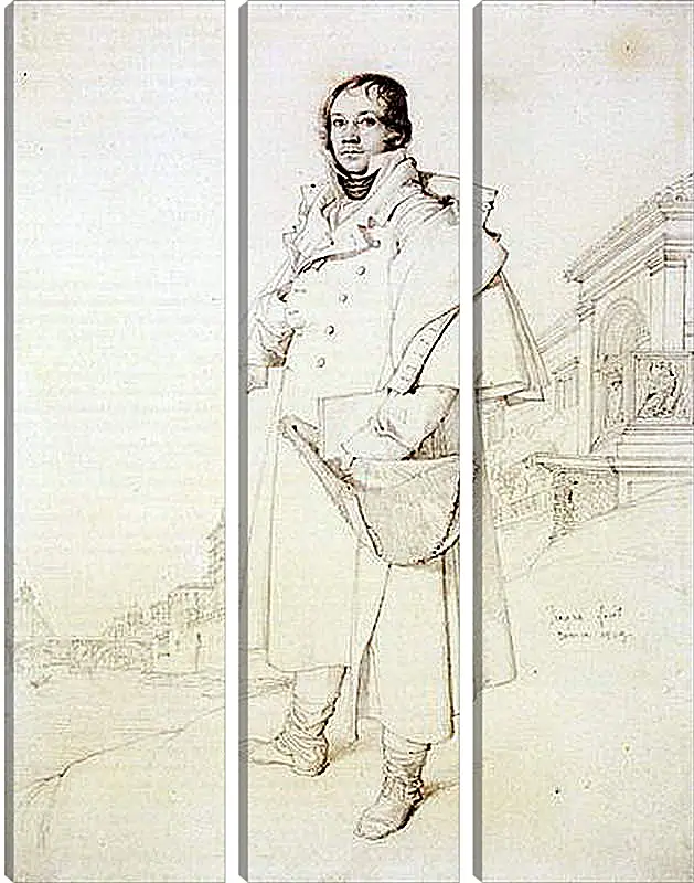 Модульная картина - Portrait of Charles Francois Mallet. Жан Огюст Доминик Энгр