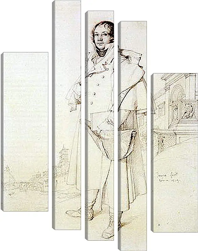 Модульная картина - Portrait of Charles Francois Mallet. Жан Огюст Доминик Энгр