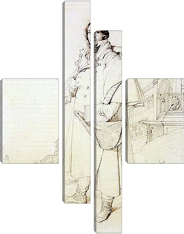 Модульная картина - Portrait of Charles Francois Mallet. Жан Огюст Доминик Энгр