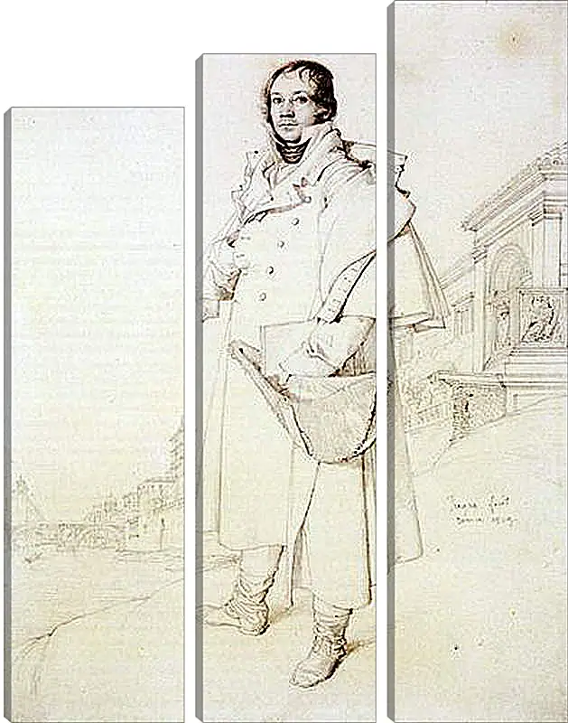 Модульная картина - Portrait of Charles Francois Mallet. Жан Огюст Доминик Энгр