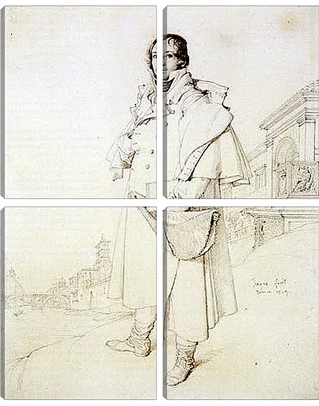 Модульная картина - Portrait of Charles Francois Mallet. Жан Огюст Доминик Энгр