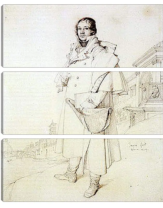 Модульная картина - Portrait of Charles Francois Mallet. Жан Огюст Доминик Энгр