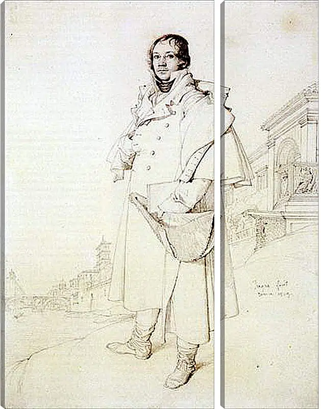 Модульная картина - Portrait of Charles Francois Mallet. Жан Огюст Доминик Энгр