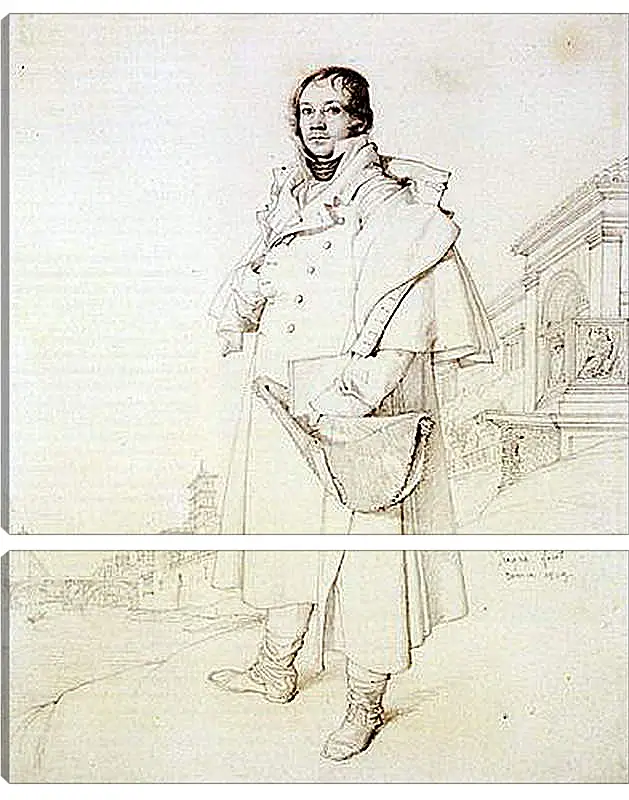 Модульная картина - Portrait of Charles Francois Mallet. Жан Огюст Доминик Энгр