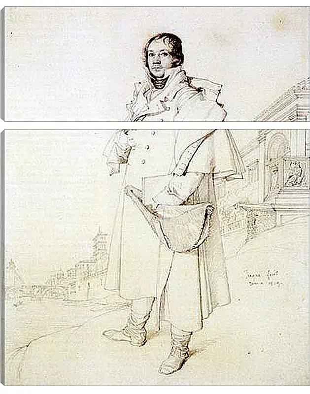 Модульная картина - Portrait of Charles Francois Mallet. Жан Огюст Доминик Энгр