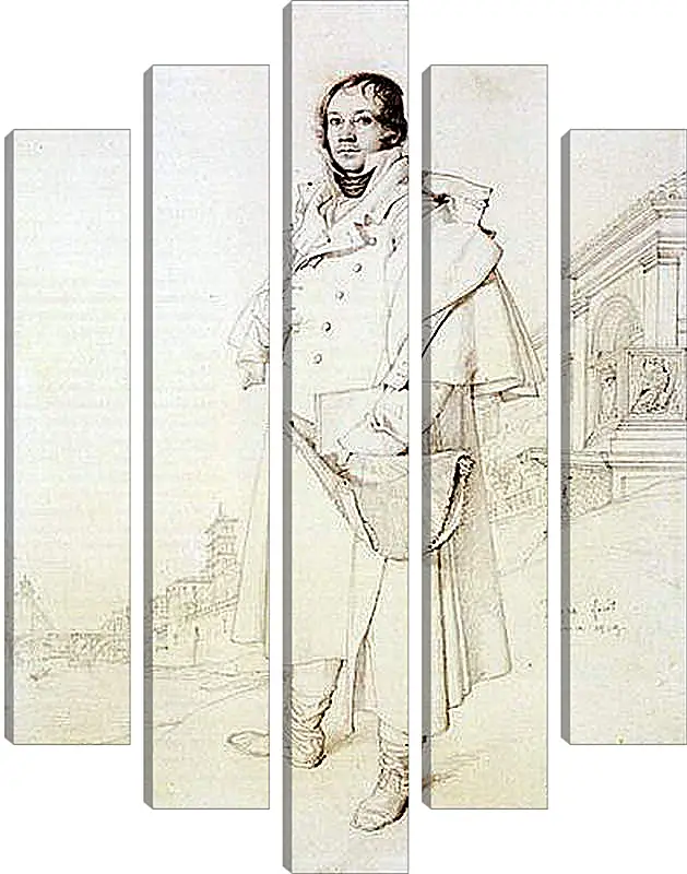 Модульная картина - Portrait of Charles Francois Mallet. Жан Огюст Доминик Энгр