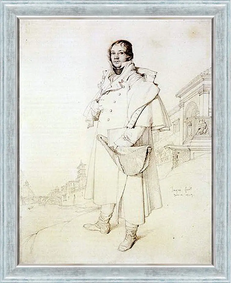 Картина в раме - Portrait of Charles Francois Mallet. Жан Огюст Доминик Энгр
