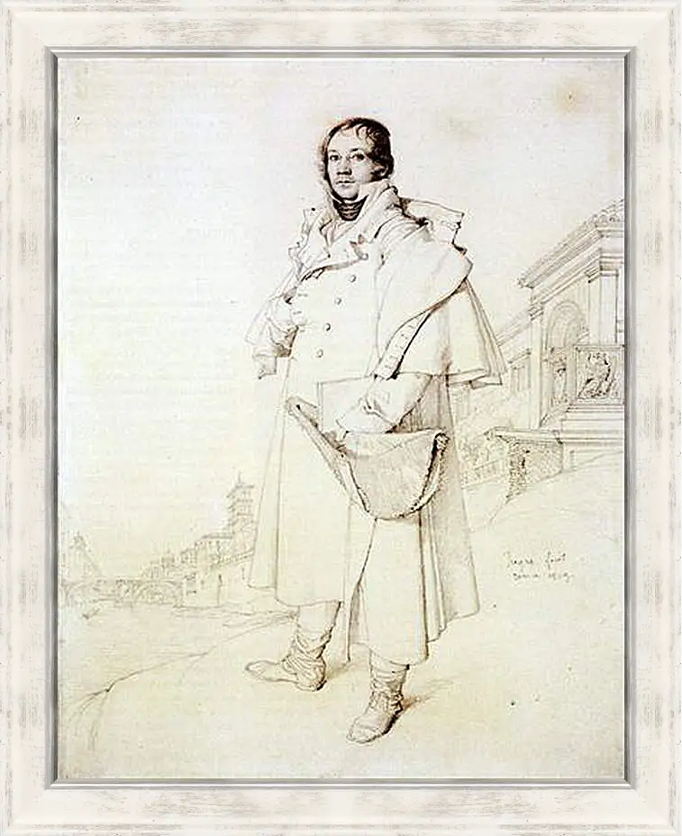 Картина в раме - Portrait of Charles Francois Mallet. Жан Огюст Доминик Энгр