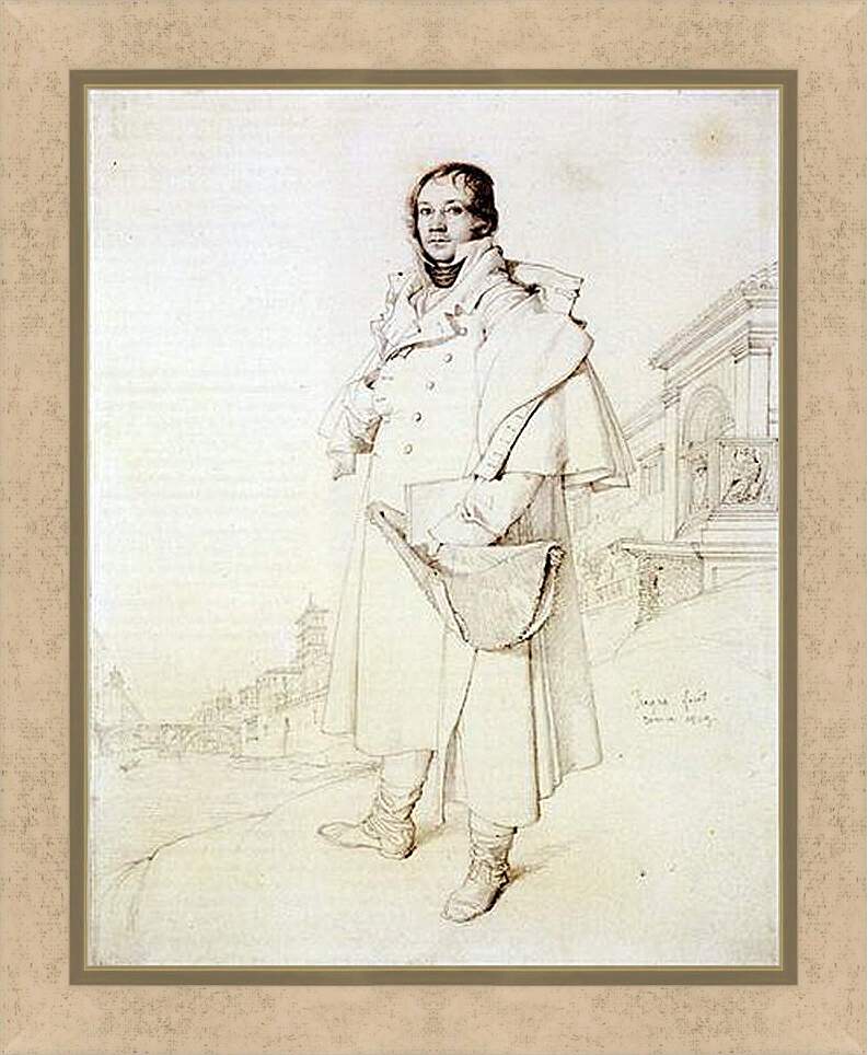 Картина в раме - Portrait of Charles Francois Mallet. Жан Огюст Доминик Энгр
