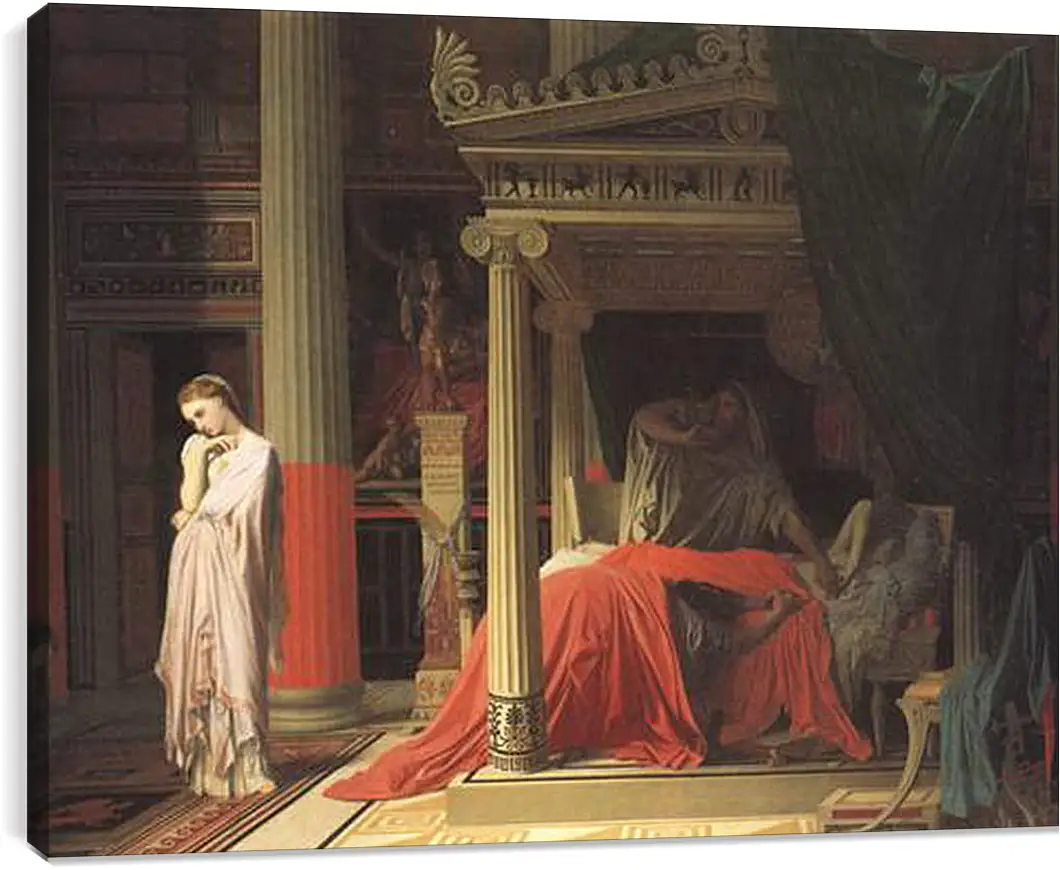 Постер и плакат - Antiochus and Stratonice. Жан Огюст Доминик Энгр