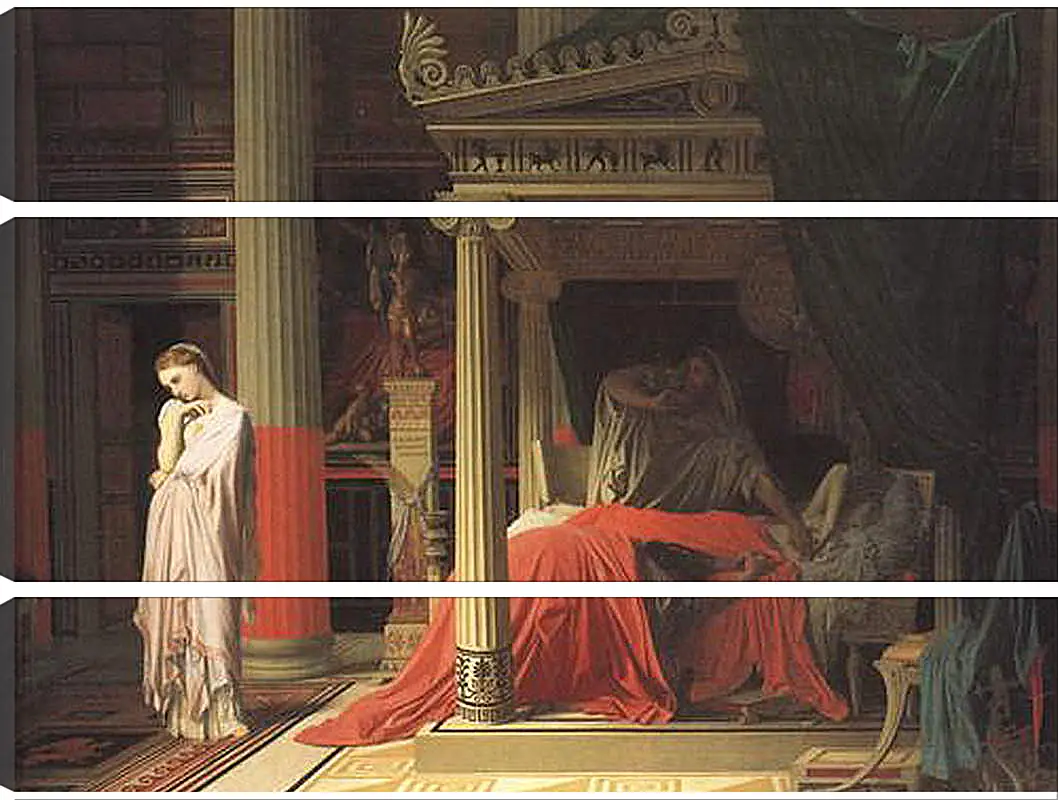 Модульная картина - Antiochus and Stratonice. Жан Огюст Доминик Энгр