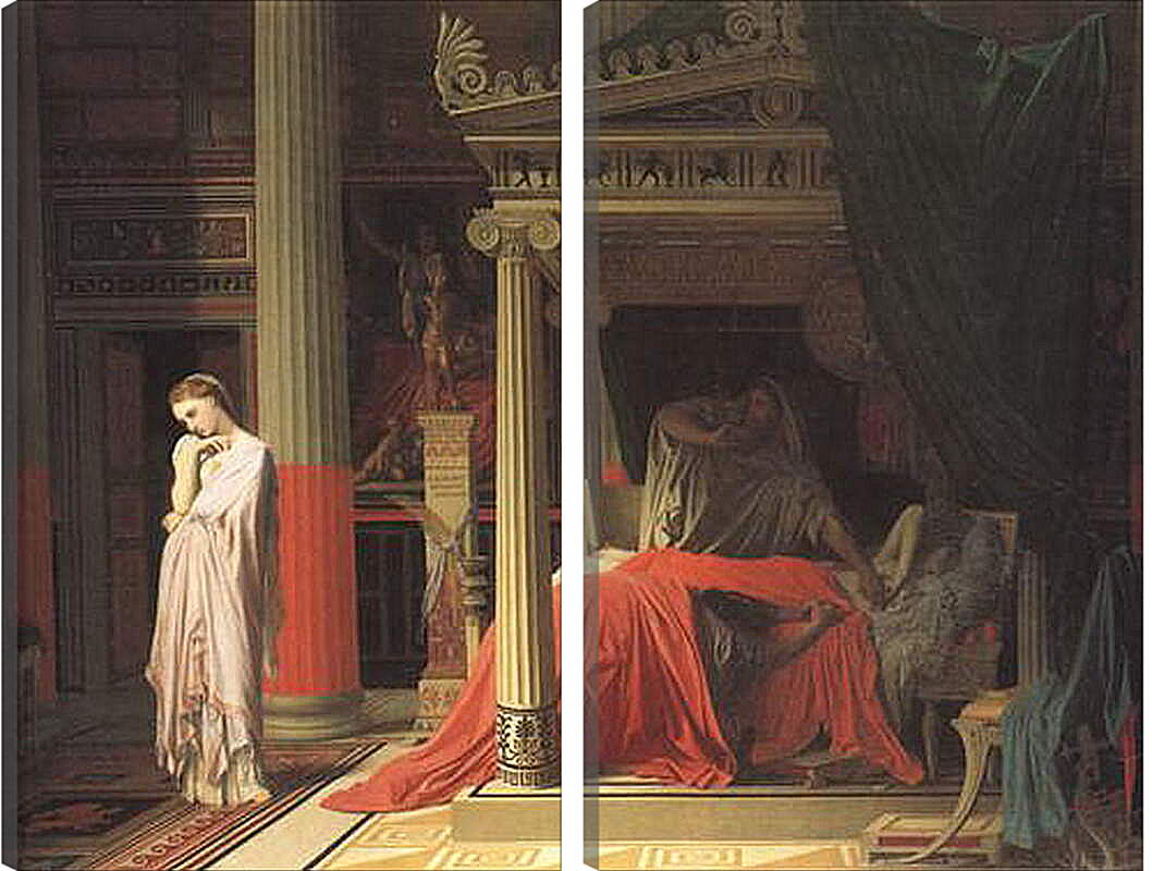 Модульная картина - Antiochus and Stratonice. Жан Огюст Доминик Энгр
