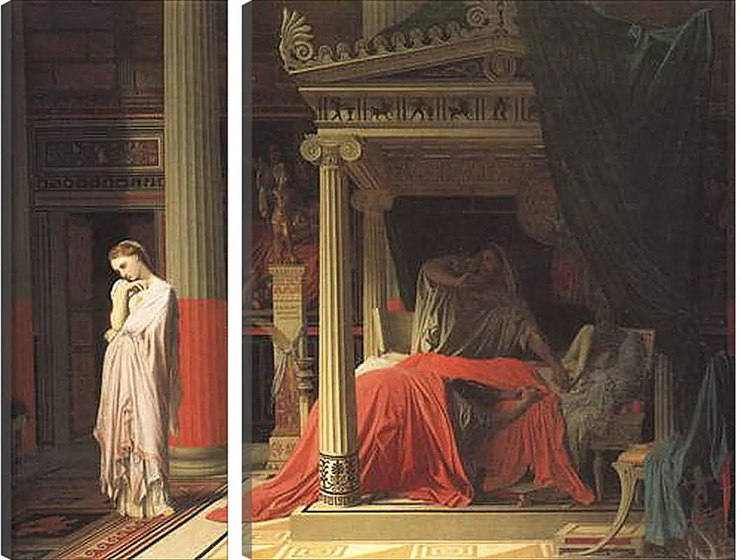 Модульная картина - Antiochus and Stratonice. Жан Огюст Доминик Энгр