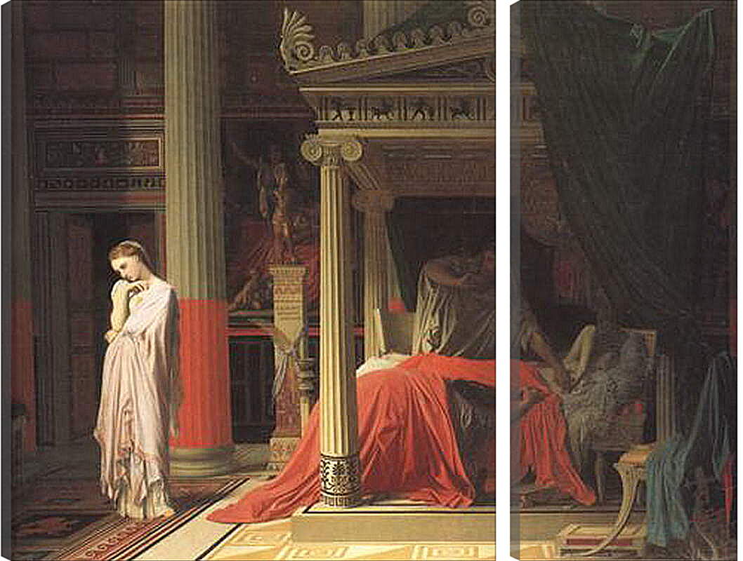Модульная картина - Antiochus and Stratonice. Жан Огюст Доминик Энгр
