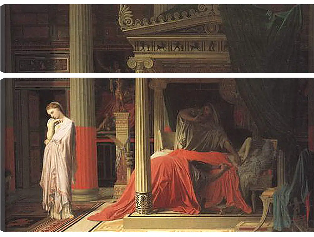Модульная картина - Antiochus and Stratonice. Жан Огюст Доминик Энгр