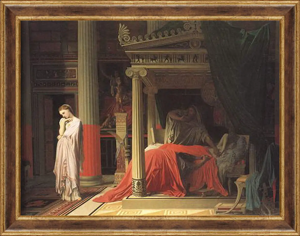 Картина в раме - Antiochus and Stratonice. Жан Огюст Доминик Энгр