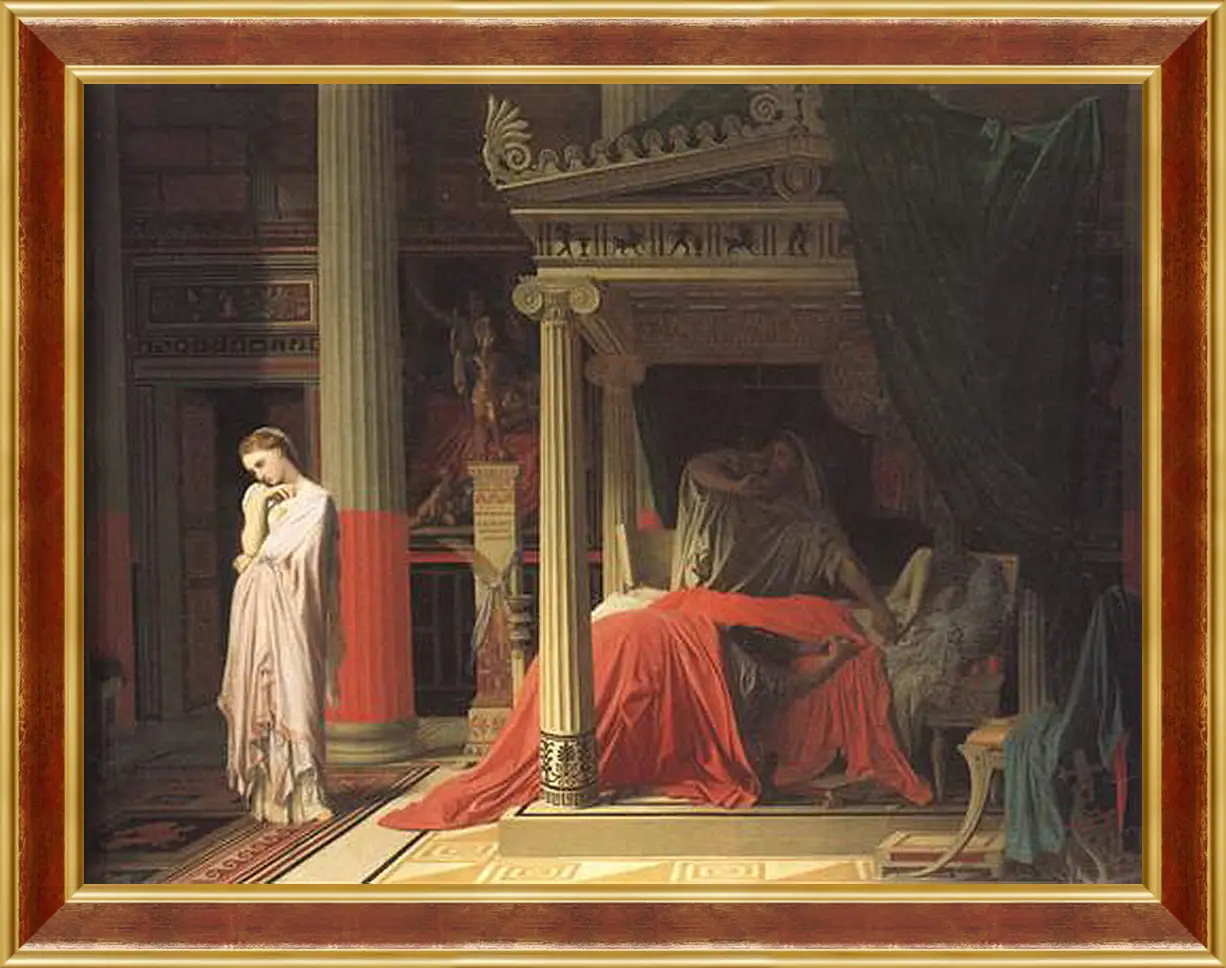 Картина в раме - Antiochus and Stratonice. Жан Огюст Доминик Энгр