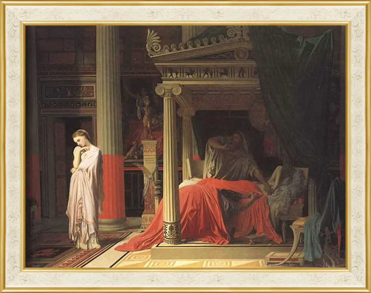 Картина в раме - Antiochus and Stratonice. Жан Огюст Доминик Энгр