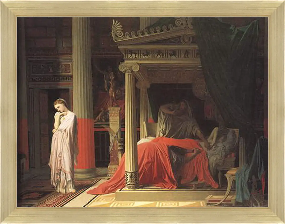Картина в раме - Antiochus and Stratonice. Жан Огюст Доминик Энгр