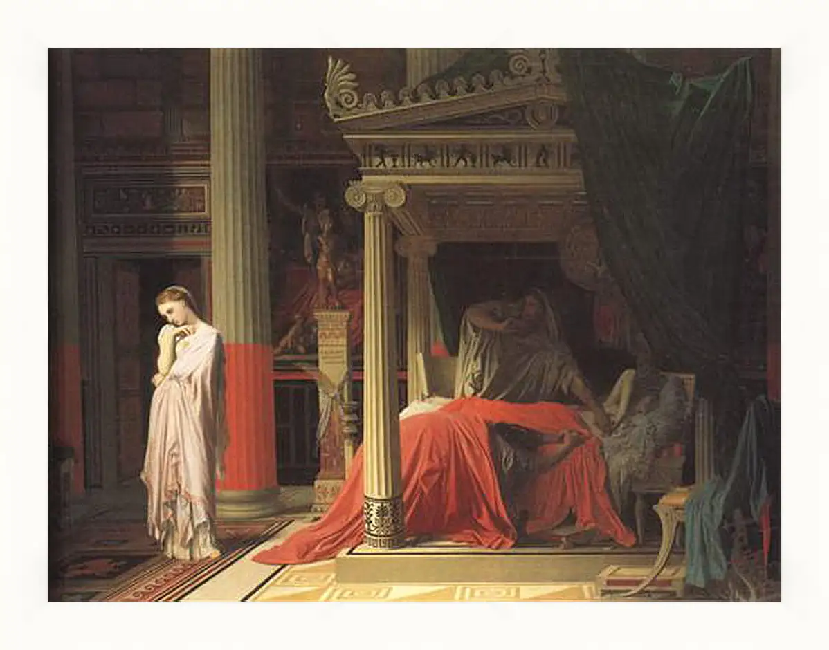 Картина в раме - Antiochus and Stratonice. Жан Огюст Доминик Энгр
