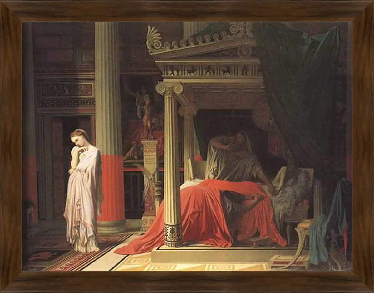 Картина в раме - Antiochus and Stratonice. Жан Огюст Доминик Энгр