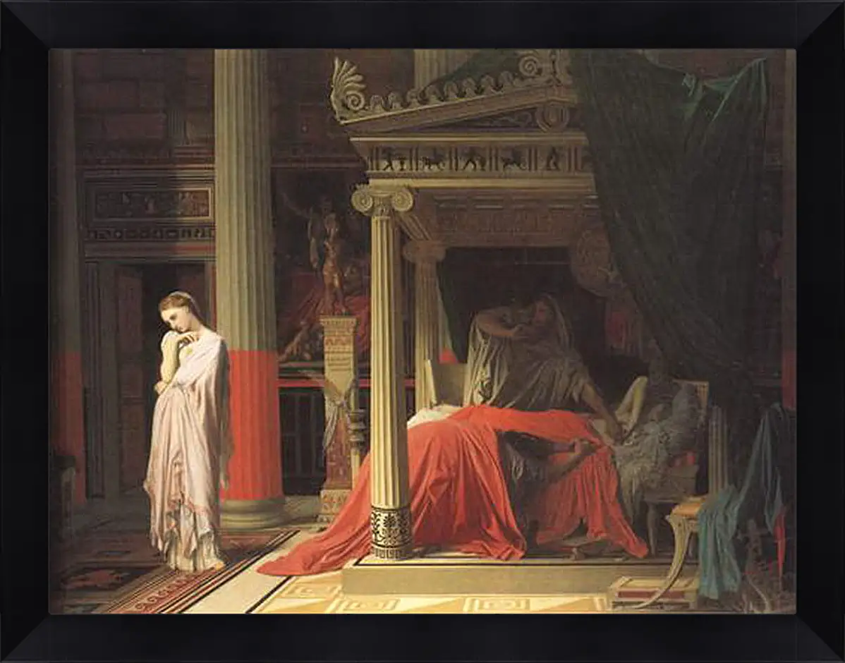 Картина в раме - Antiochus and Stratonice. Жан Огюст Доминик Энгр