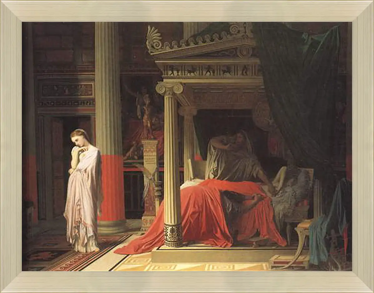 Картина в раме - Antiochus and Stratonice. Жан Огюст Доминик Энгр