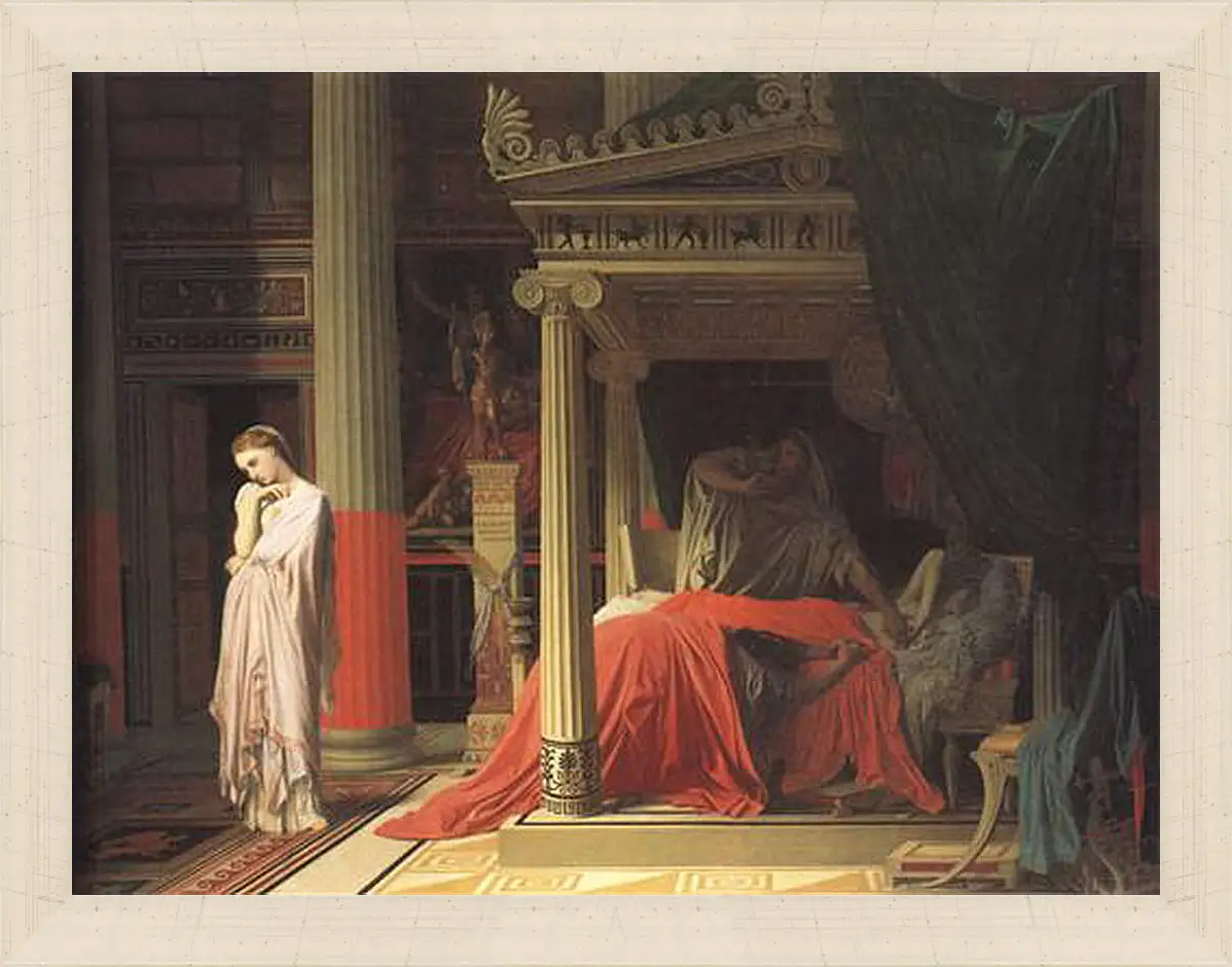 Картина в раме - Antiochus and Stratonice. Жан Огюст Доминик Энгр