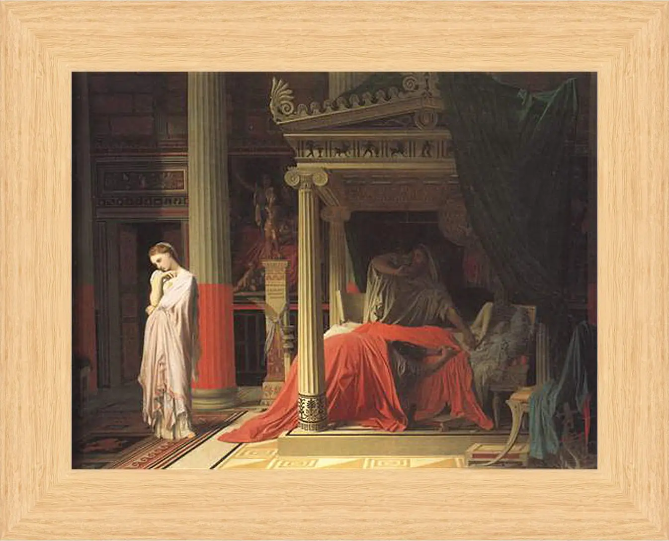 Картина в раме - Antiochus and Stratonice. Жан Огюст Доминик Энгр