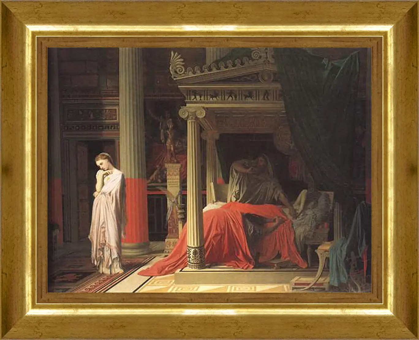 Картина в раме - Antiochus and Stratonice. Жан Огюст Доминик Энгр