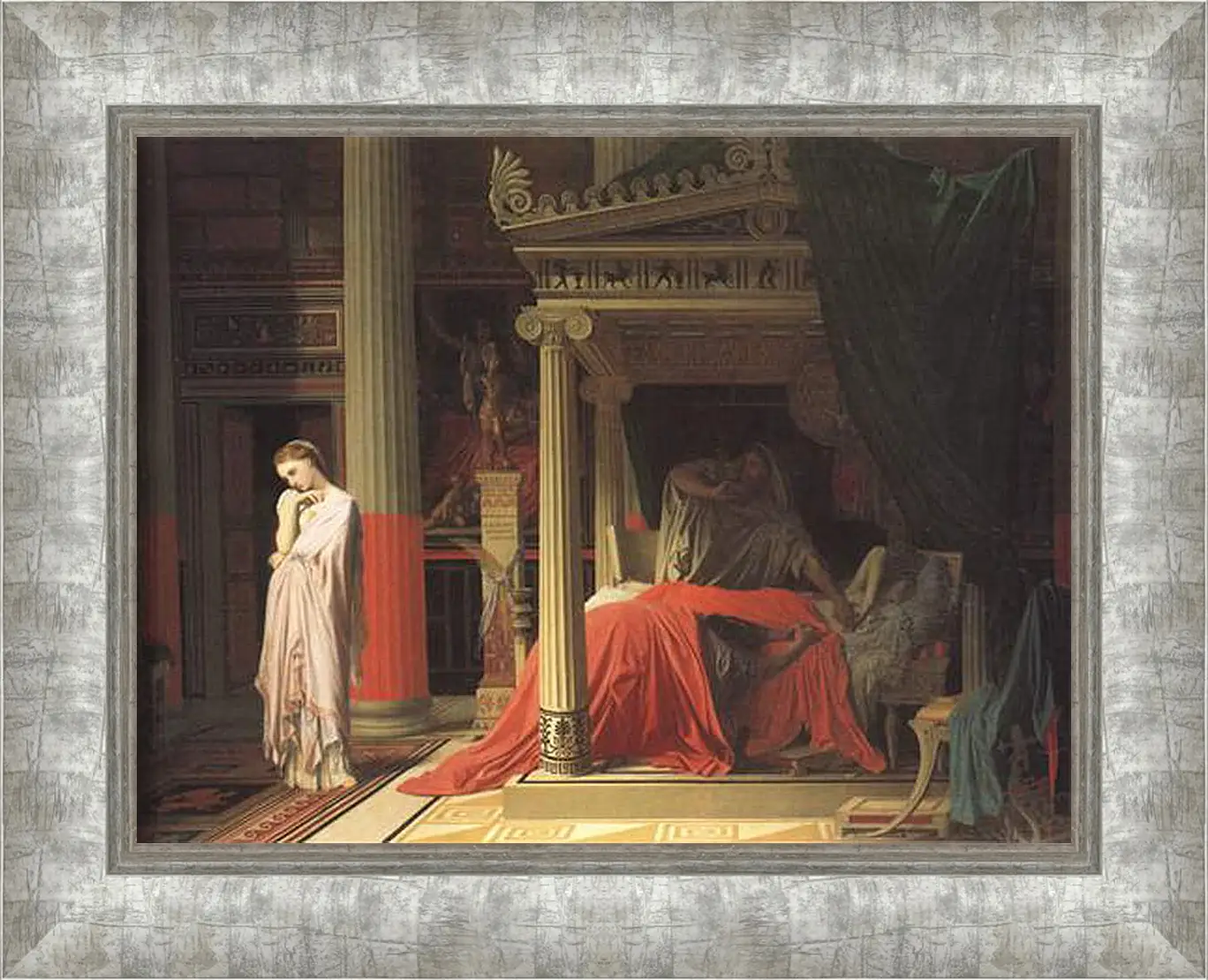 Картина в раме - Antiochus and Stratonice. Жан Огюст Доминик Энгр