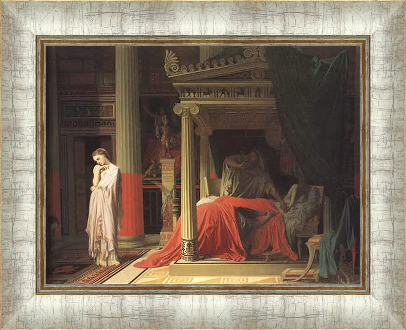 Картина в раме - Antiochus and Stratonice. Жан Огюст Доминик Энгр