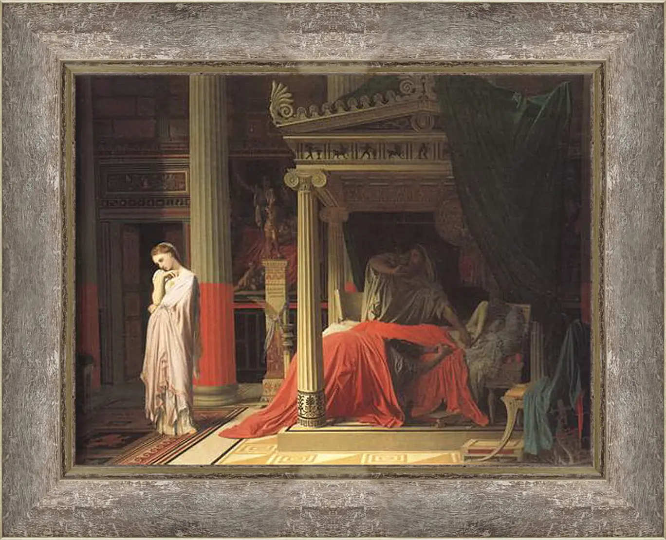 Картина в раме - Antiochus and Stratonice. Жан Огюст Доминик Энгр