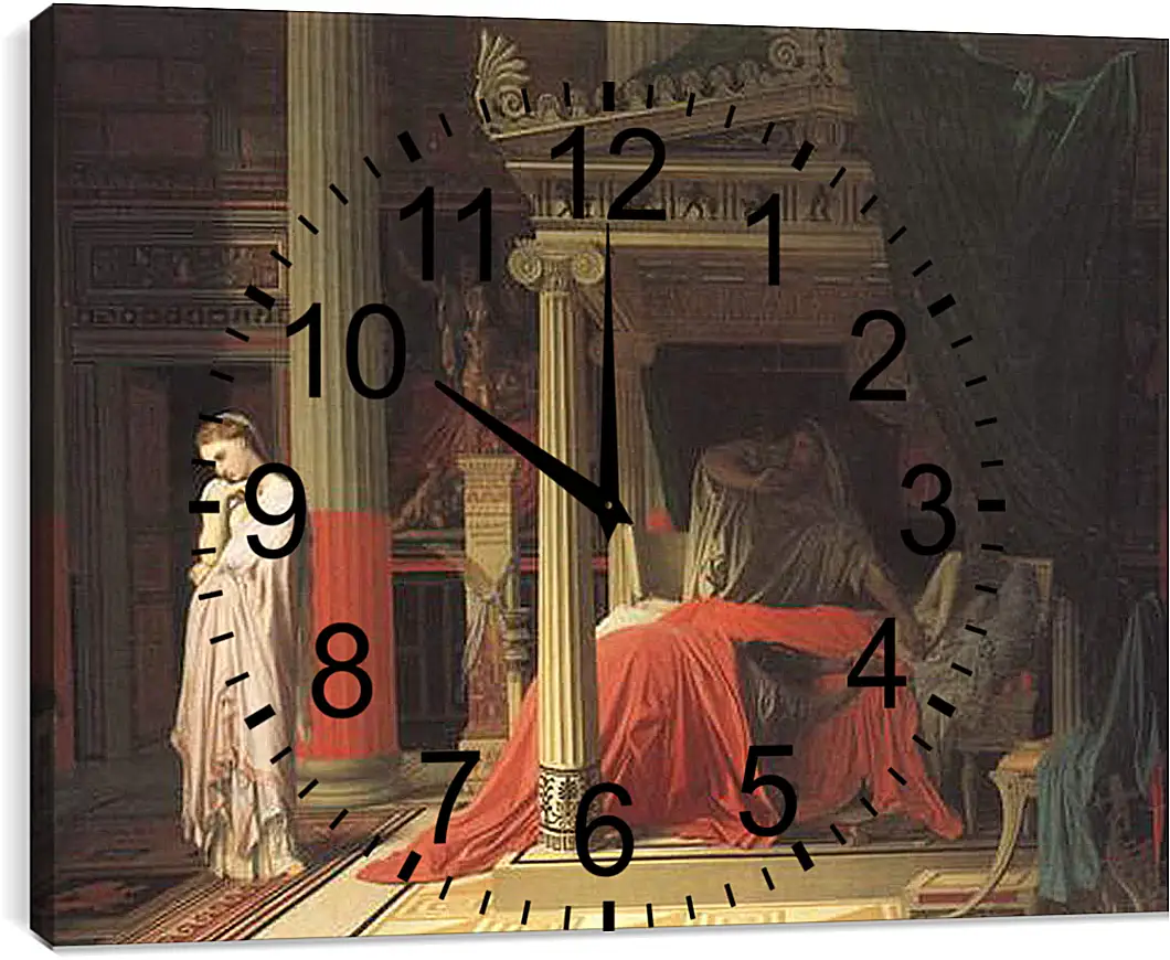 Часы картина - Antiochus and Stratonice. Жан Огюст Доминик Энгр