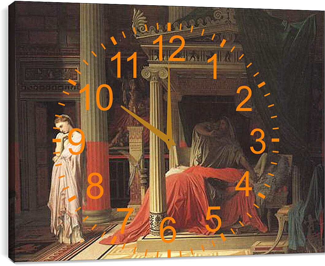 Часы картина - Antiochus and Stratonice. Жан Огюст Доминик Энгр
