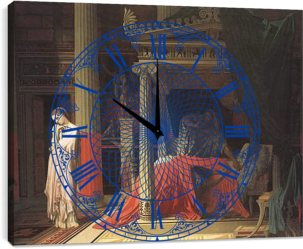 Часы картина - Antiochus and Stratonice. Жан Огюст Доминик Энгр