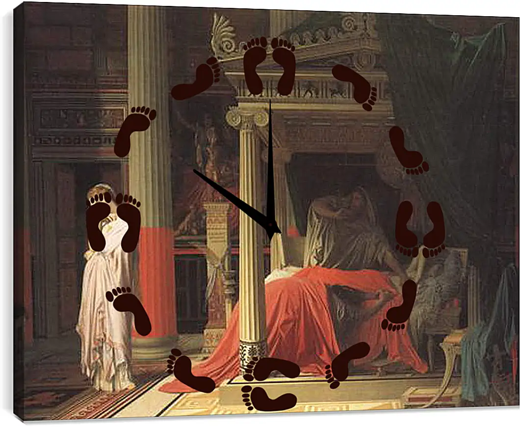 Часы картина - Antiochus and Stratonice. Жан Огюст Доминик Энгр