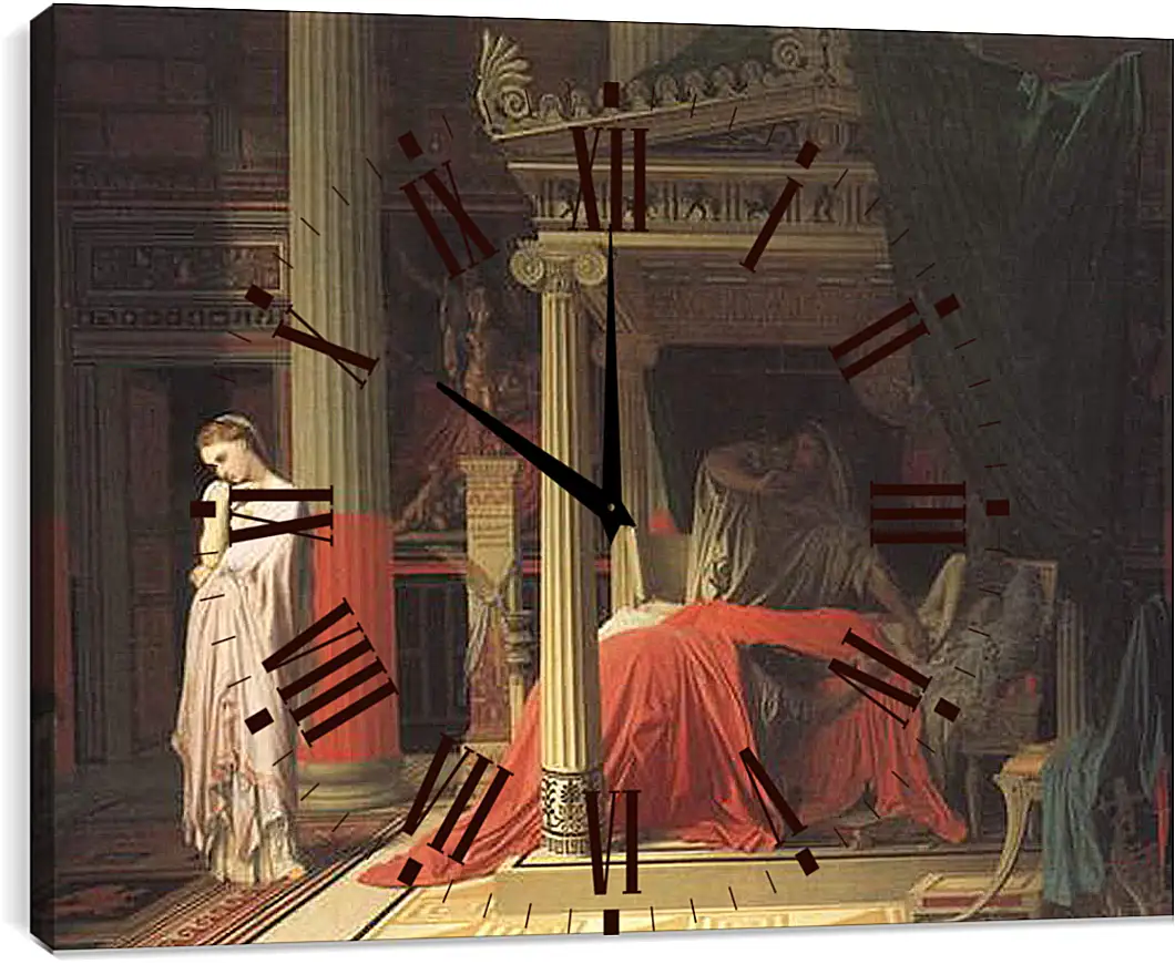 Часы картина - Antiochus and Stratonice. Жан Огюст Доминик Энгр