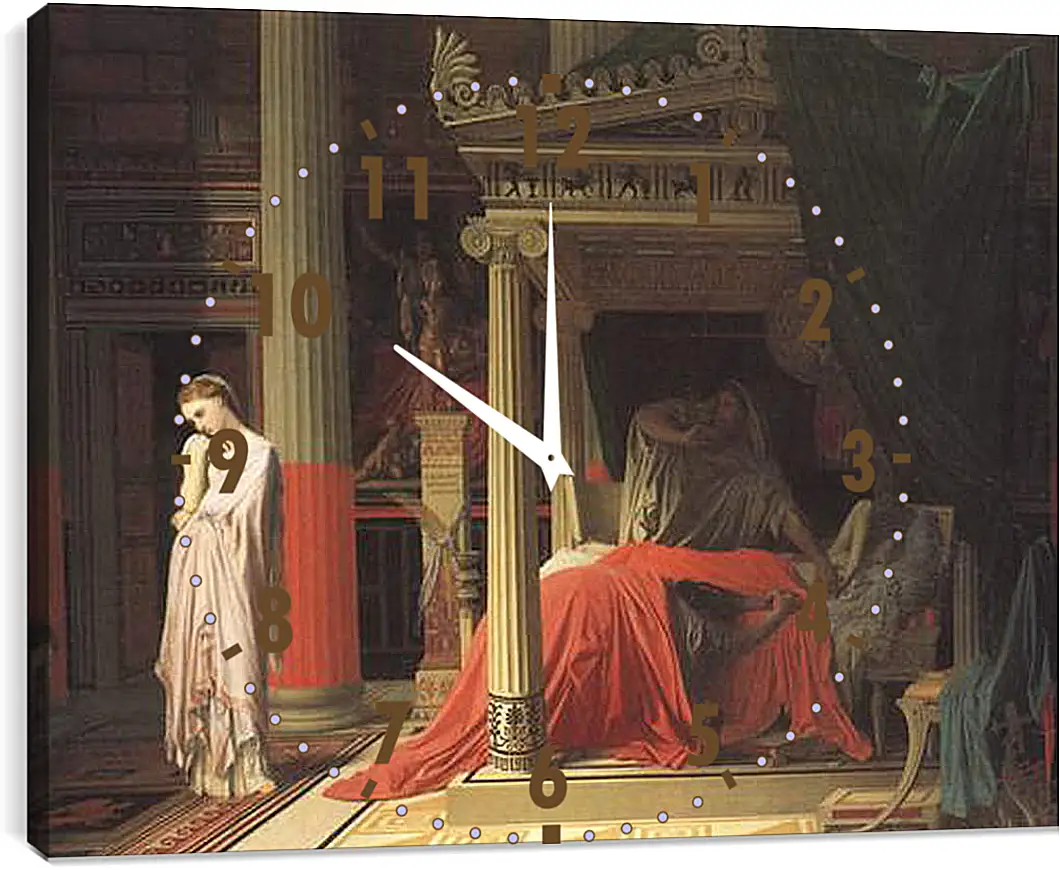 Часы картина - Antiochus and Stratonice. Жан Огюст Доминик Энгр