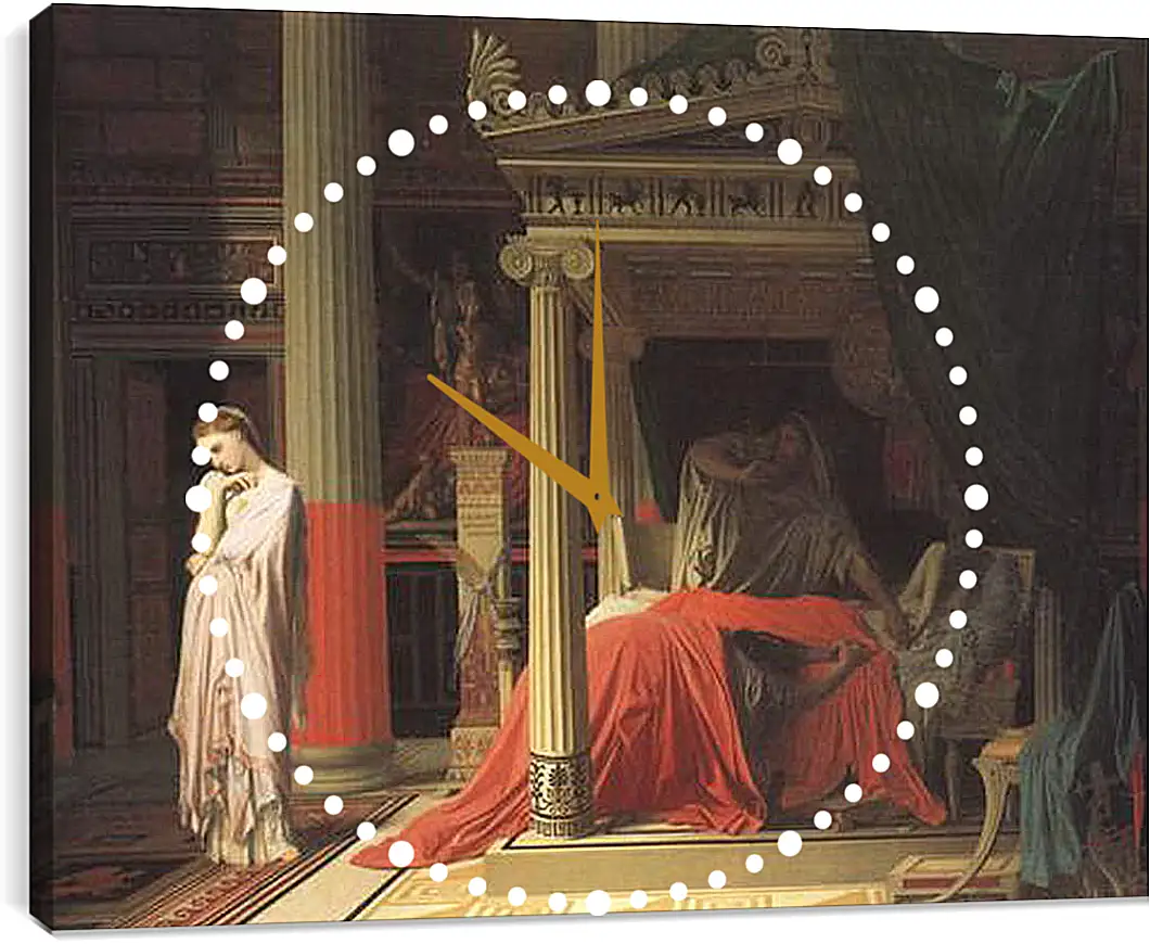 Часы картина - Antiochus and Stratonice. Жан Огюст Доминик Энгр