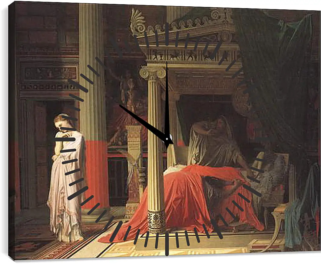 Часы картина - Antiochus and Stratonice. Жан Огюст Доминик Энгр