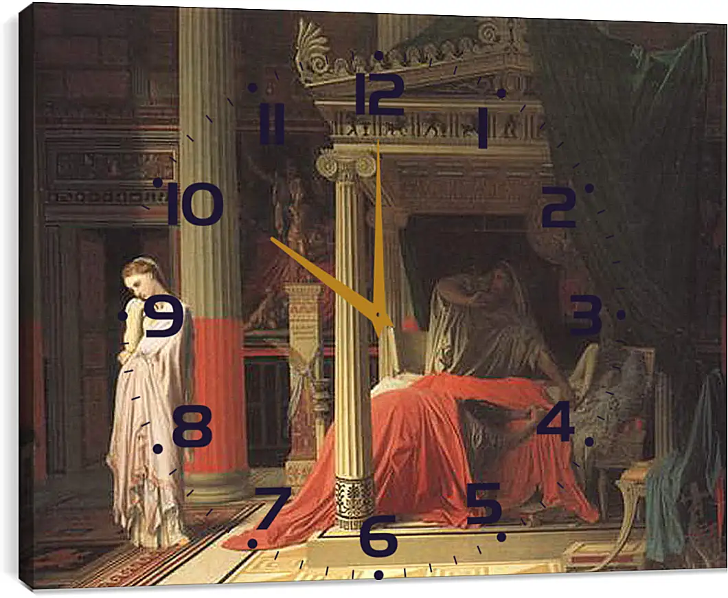 Часы картина - Antiochus and Stratonice. Жан Огюст Доминик Энгр