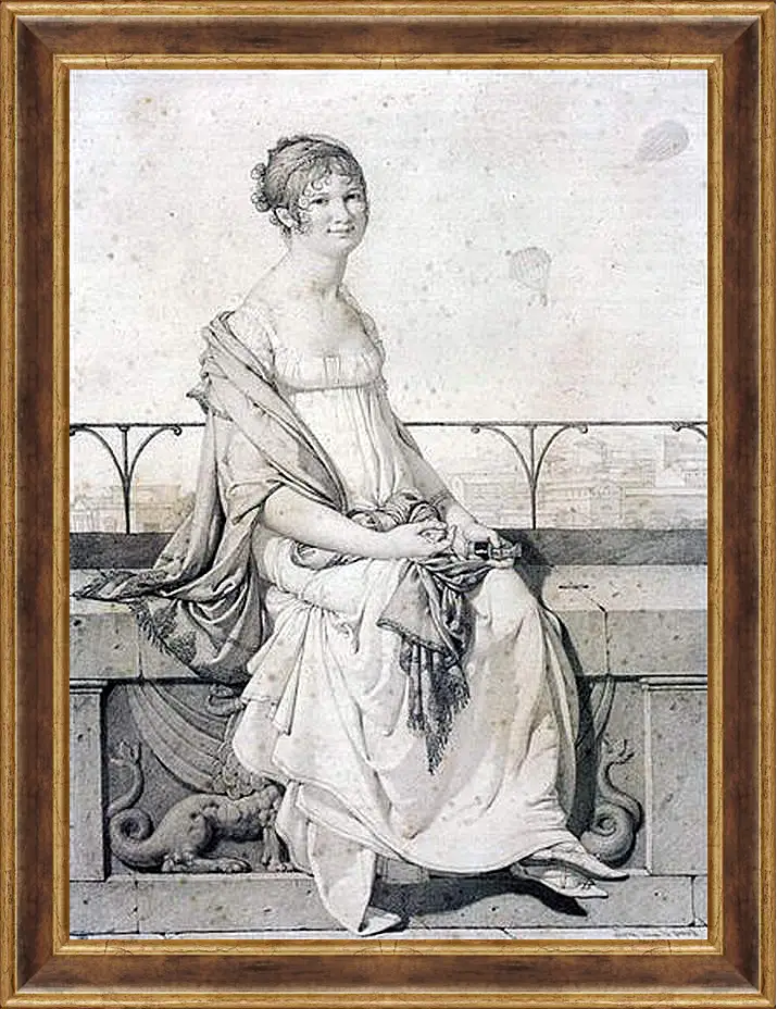 Картина в раме - Portrait of Barbara Bansi. Жан Огюст Доминик Энгр
